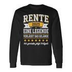 Rente 2025 Rentner 2025 Renteneintritt 2025 Langarmshirts