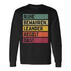 Ruhe Behalten Regelt The Saying In Retro Colours S Langarmshirts