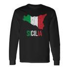 Sicilia Bella Italia Sicily Langarmshirts