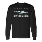 Swimming Evolution Swimmer Sportler Swimming Langarmshirts