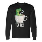 Tea Rex Tearex X Dinosaur Tea Dinosaur Dino Langarmshirts