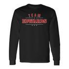 Team Edwards Personalised Surname Family Sports S Langarmshirts