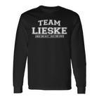 Team Lieske Stolze Familie Nachname Geschenk Langarmshirts