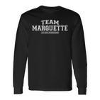 Team Marquette Stolzer Familienname Nachname Geschenk Langarmshirts