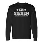 Team Sieben Stolze Familie Nachname Geschenk Langarmshirts