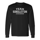 Team Singleton Stolzer Familiennachname Nachname Geschenk Langarmshirts