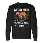 Wecke Mich Wenn Es Geschenke Gibt Christmas Langarmshirts