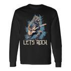 Werewolf Rocker Rockt Die Bühne Mit Seiner Gitarre Langarmshirts