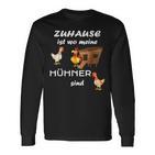 Zuhause Ist Wo Meine Hühner Sind Sind Farmer Zuhause Ist Wo Meine Hühn Langarmshirts