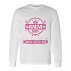 Anja Name First Name Name Day Das Ist Ein Anja Ding Langarmshirts