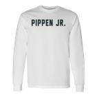 Distressed Team Pippen Jr Last Name Proud Family Gray Langarmshirts