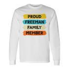 Freeman Retro Freeman Nachname Freeman Raglan Langarmshirts