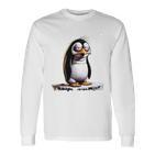 Guten Morgen Ganz Dünnes Eis Saying Penguin Langarmshirts