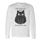 Nett Kann Ich Auch Bringt Aber Nix Cat Fun Gray S Langarmshirts