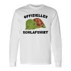 Offizielles Schlaf Schildkröte Turtle Gray S Langarmshirts