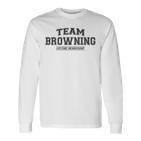 Team Browning Proud Surname Last Name Gray Langarmshirts