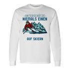 Unterschätze Niemals Einen Alten Mann Auf Skis I Skiing Long-Sleeved Langarmshirts