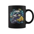 Banana Sloth Wildlife Sunglasses Portrait Banana Fruit Tassen