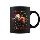 Cute Christmas Fautier Wake Me Up When Christmas Tassen