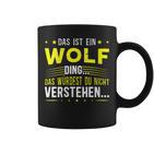 Damen Das Ist Ein Wolf Ding Spruch Für Familie Wolf Mit-Ausschnitt Tassen