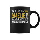 Damenorname Amelie Name Namenstag Spruch Das Ist Ein Amelie Ding Mit-Ausschnitt Tassen