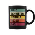 Keeben Martina Regelt Das Saying In Retro Colours Tassen