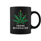 Merry Highnacht Christmas Hemp Leaf Word Game Tassen