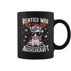 Reindeer Was Ausverkauft Christmas Unicorn Slogan Tassen