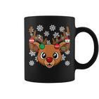 Reindeer Christmas Xmas Women's Children's Tassen