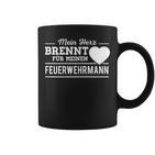 Women's Mein Herz Brennt Für Meinen Fireman Fire Brigade Tassen