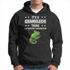 Damen Ist So Ein Chamäleon Ding Lustiger Spruch Chamäleons Mit-Ausschnitt Kapuzenpullover