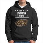 Damen Ist So Ein Python Ding Lustiger Spruch Pythons Mit-Ausschnitt Kapuzenpullover