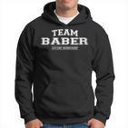 Damen Team Baber Stolzer Familiennachname Nachname Geschenk Mit-Ausschnitt Kapuzenpullover