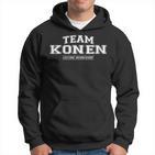 Damen Team Konen Stolzer Familienname Nachname Geschenk Mit-Ausschnitt Kapuzenpullover