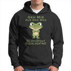 Frog Geh Mir Aus Dem Weg Du Unnötiger Sozialkontakt Geh Mir Aus Kapuzenpullover