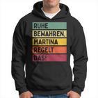 Keeben Martina Regelt Das Saying In Retro Colours Kapuzenpullover