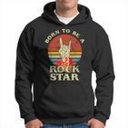 To Be Rockstar Heavy Metal Hand Hornintage Retro Born Kapuzenpullover