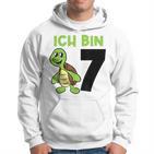 Ich Bin 7 7 Geburtstag Schildkröte Kapuzenpullover