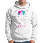 Laura Name Colourful Kitten Cat Laura Kapuzenpullover