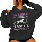 Dein Houfschlag Ist Mein Herzschlag Pferdede Girls' Kapuzenpullover für Damen