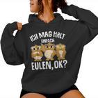 Ich Mag Halt Owls Children's Girls' S Kapuzenpullover für Damen