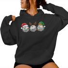 Santa Claus Elf Reindeerolleyball Christmas Women's Children's Kapuzenpullover für Damen