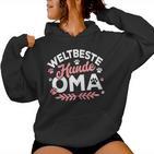 Women's Dog Slogan Love World Best Dogs Oma Kapuzenpullover für Damen