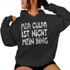 Women's Mea Culpa Ist Nicht Mein Ding Schröder Satire Ex Chancellor Kapuzenpullover für Damen