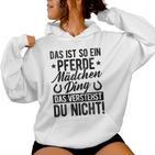 Damen Das Ist So Ein Pferdemädchen Ding Daserstehst Du Nicht Mit-Ausschnitt Kapuzenpullover für Damen