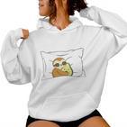 Official Sleep Sloth Avocado Pyjamas Kapuzenpullover für Damen