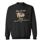 Damen Das Ist Ein Haas Ding Lustiges Familie Haas Mit-Ausschnitt Sweatshirt