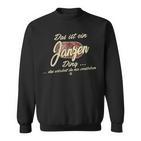 Damen Das Ist Ein Janzen Ding Lustiges Familie Janzen Mit-Ausschnitt Sweatshirt