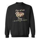 Damen Das Ist Ein Rieger Ding Lustiges Familie Rieger Mit-Ausschnitt Sweatshirt