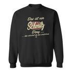 Damen Das Ist Ein Schmitz Ding Lustiges Familie Schmitz Mit-Ausschnitt Sweatshirt